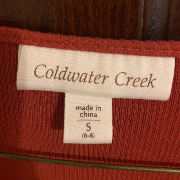 Coldwater creek ribbed 3/4 sleeve top - Picture 2 of 2